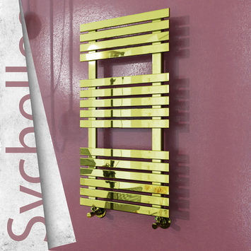 Radiva - Seychelles Sèche Serviettes Décoratif 500x940 (Acier Inoxydable) Or