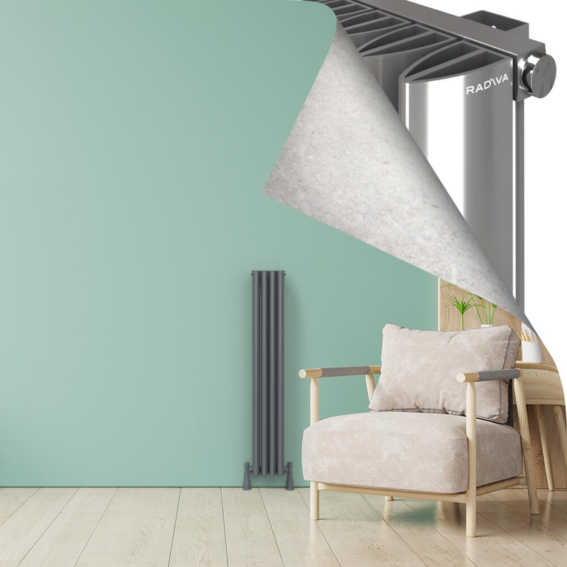SIMI Alüminyum Radyatör 1200x185 Plazma Gri