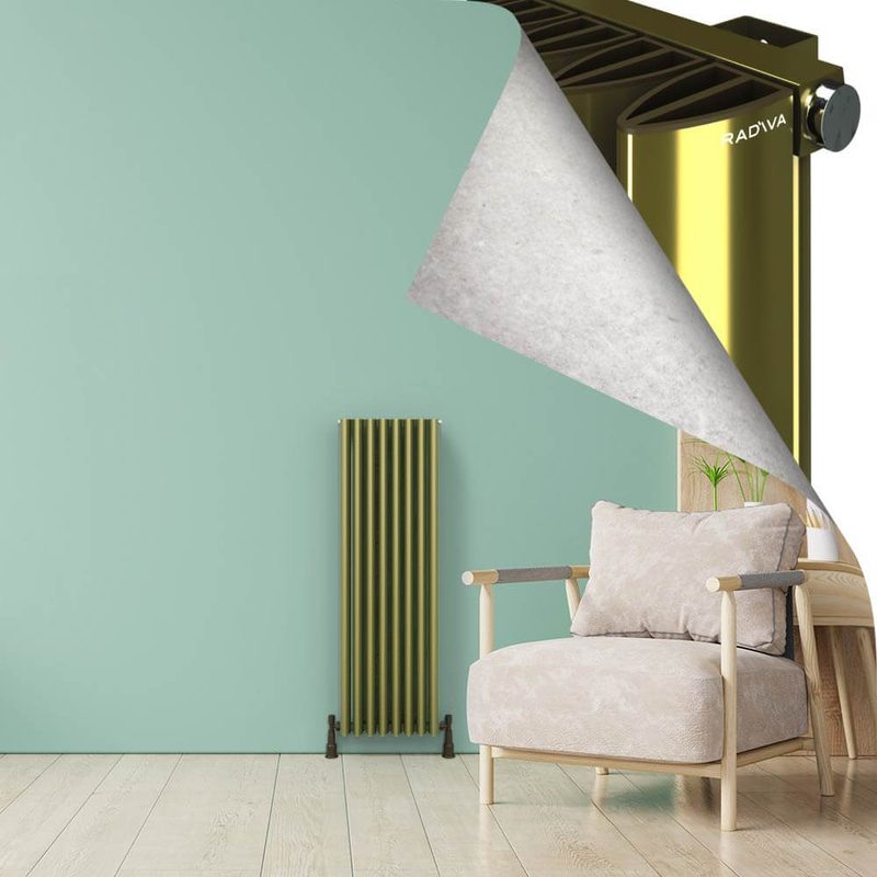 SIMI Aluminium Radiator 1200x375 Plasma Brass