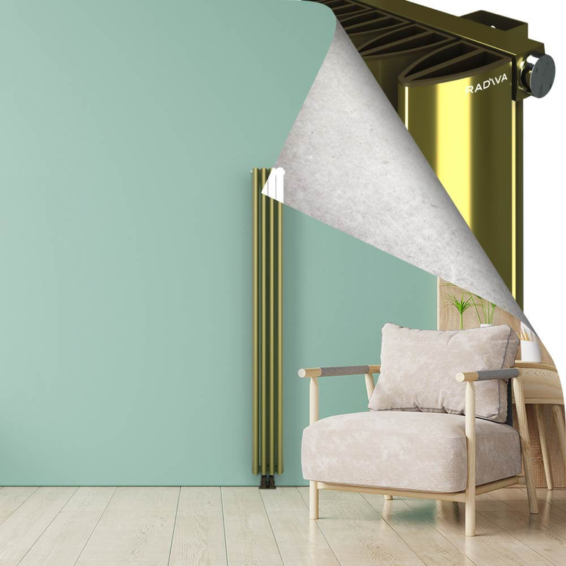 SIMI Radiateur en Aluminium 1800x185 Plasma Laiton