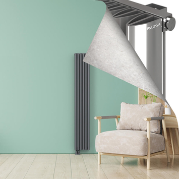 SIMI Radiateur en Aluminium 1800x280 Plasma Gris - Thumbnail