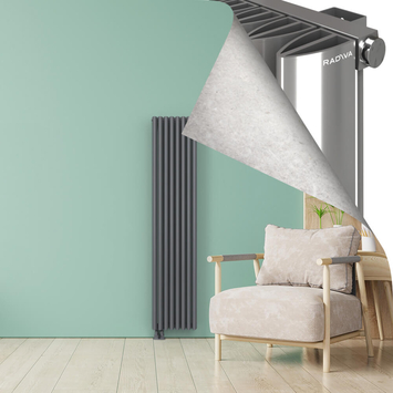 SIMI Radiateur en Aluminium 1800x375 Plasma Gris - Thumbnail