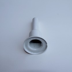 Single Radiator Tube Hiding Sleeve Plug-In Plastic Blanc 160mm - Thumbnail