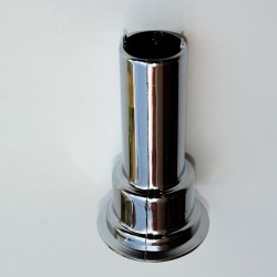 Single Radiator Tube Hiding Sleeve Plug-In Plastic Chrome 115mm - Thumbnail