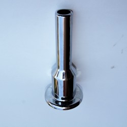 Single Radiator Tube Hiding Sleeve Plug-In Plastic Chrome 160mm - Thumbnail
