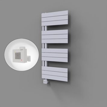 Radiva - Sirius Dekoratif Elektrikli Havlupan 500x1150 Beyaz (KTX1 Termostat) 600W