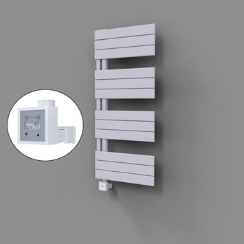 Radiva - Sirius Dekoratif Elektrikli Havlupan 500x1150 Beyaz (KTX3 Termostat) 600W