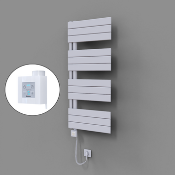 Radiva - Sirius Dekoratif Elektrikli Havlupan 500x1150 Beyaz (KTX4 Termostat) 600W Spiral Kablolu