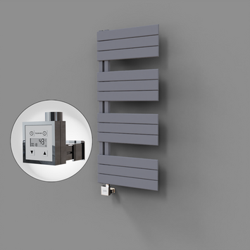 Radiva - Sirius Dekoratif Elektrikli Havlupan 500x1150 Gri (KTX3 Termostat) 600W