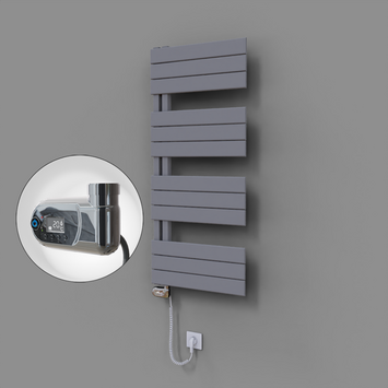 Radiva - Sirius Dekoratif Elektrikli Havlupan 500x1150 Gri (Thesis Termostat) 600W