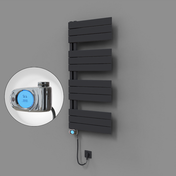 - Sirius Dekoratif Elektrikli Havlupan 500x1150 Koyu Antrasit (Musa Termostat) 600W  - Sirius Dekoratif Elektrikli Havlupan 500x1150 Koyu Antrasit (Musa Termostat) 600W