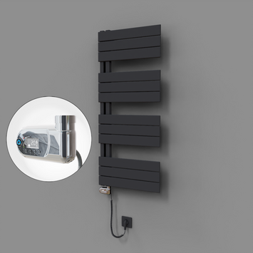 Radiva - Sirius Dekoratif Elektrikli Havlupan 500x1150 Koyu Antrasit (Thesis Termostat) 600W