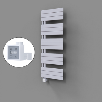 Radiva - Sirius Dekoratif Elektrikli Havlupan 500x1400 Beyaz (KTX3 Termostat) 600W