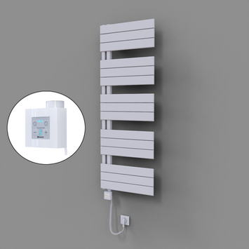 Radiva - Sirius Dekoratif Elektrikli Havlupan 500x1400 Beyaz (KTX4 Termostat) 600W Spiral Kablolu