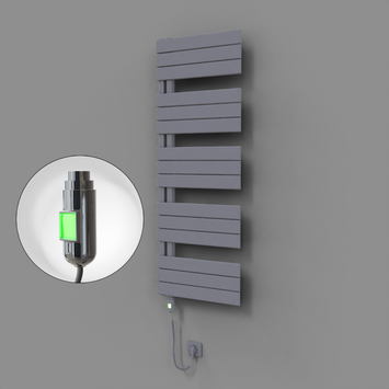 Radiva - Sirius Dekoratif Elektrikli Havlupan 500x1400 Gri (On/Off Düğmeli) 600W
