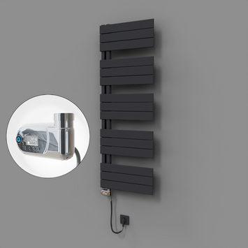 Radiva - Sirius Dekoratif Elektrikli Havlupan 500x1400 Koyu Antrasit (Thesis Termostat) 600W