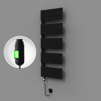  - Sirius Dekoratif Elektrikli Havlupan 500x1400 Siyah (On/Off Düğmeli) 600W