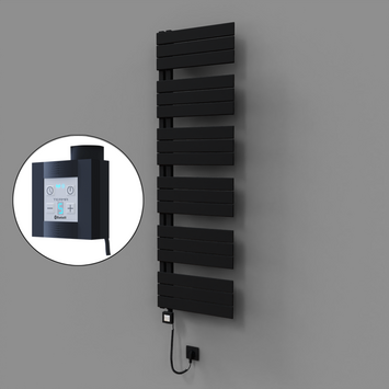 - Sirius Dekoratif Elektrikli Havlupan 500x1640 Siyah (KTX4 Termostat) 1000W Spiral Kablolu  - Sirius Dekoratif Elektrikli Havlupan 500x1640 Siyah (KTX4 Termostat) 1000W Spiral Kablolu