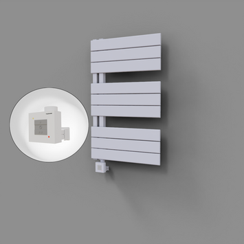Radiva - Sirius Dekoratif Elektrikli Havlupan 500x800 Beyaz (KTX1 Termostat) 300W