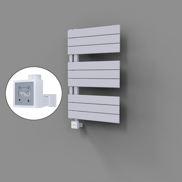 Radiva - Sirius Dekoratif Elektrikli Havlupan 500x800 Beyaz (KTX3 Termostat) 300W