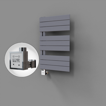 Radiva - Sirius Dekoratif Elektrikli Havlupan 500x800 Gri (KTX3 Termostat) 300W