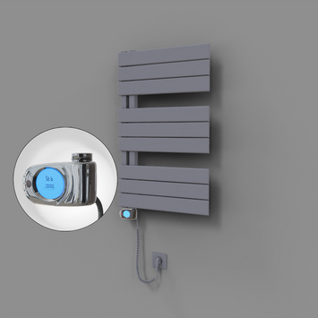Radiva - Sirius Dekoratif Elektrikli Havlupan 500x800 Gri (Musa Termostat) 300W
