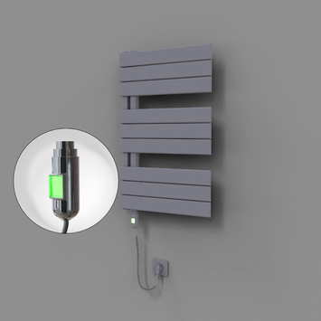 Radiva - Sirius Dekoratif Elektrikli Havlupan 500x800 Gri (On/Off Düğmeli) 300W