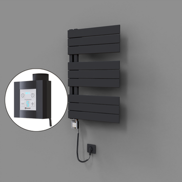 - Sirius Dekoratif Elektrikli Havlupan 500x800 Koyu Antrasit (KTX4 Termostat) 300W Spiral Kablolu  - Sirius Dekoratif Elektrikli Havlupan 500x800 Koyu Antrasit (KTX4 Termostat) 300W Spiral Kablolu