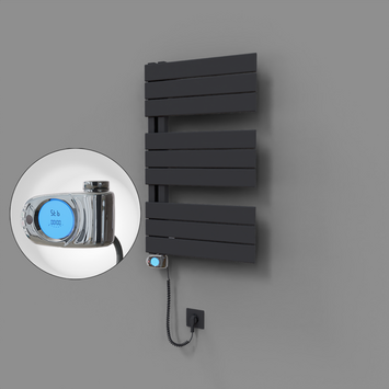 Radiva - Sirius Dekoratif Elektrikli Havlupan 500x800 Koyu Antrasit (Musa Termostat) 300W