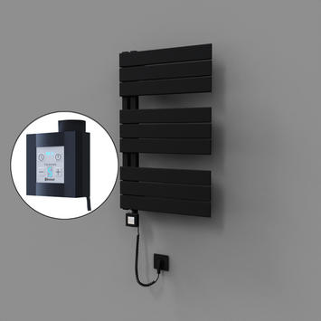 - Sirius Dekoratif Elektrikli Havlupan 500x800 Siyah (KTX4 Termostat) 300W Spiral Kablolu  - Sirius Dekoratif Elektrikli Havlupan 500x800 Siyah (KTX4 Termostat) 300W Spiral Kablolu