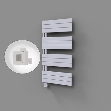 Radiva - Sirius Dekoratif Elektrikli Havlupan 600x1150 Beyaz (KTX1 Termostat) 600W
