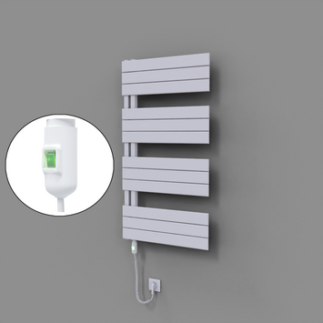 Radiva - Sirius Dekoratif Elektrikli Havlupan 600x1150 Beyaz (On/Off Düğmeli) 600W
