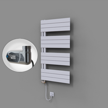 Radiva - Sirius Dekoratif Elektrikli Havlupan 600x1150 Beyaz (Thesis Termostat) 600W
