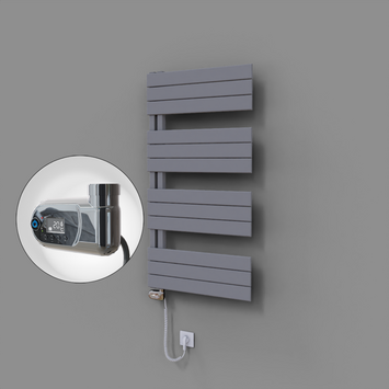 Radiva - Sirius Dekoratif Elektrikli Havlupan 600x1150 Gri (Thesis Termostat) 600W