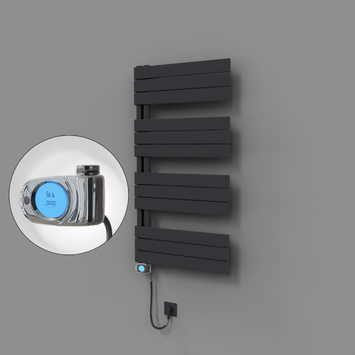 Radiva - Sirius Dekoratif Elektrikli Havlupan 600x1150 Koyu Antrasit (Musa Termostat) 600W