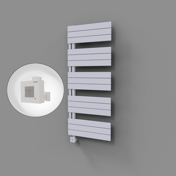 Radiva - Sirius Dekoratif Elektrikli Havlupan 600x1400 Beyaz (KTX1 Termostat) 1000W