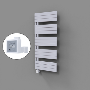 Radiva - Sirius Dekoratif Elektrikli Havlupan 600x1400 Beyaz (KTX3 Termostat) 1000W