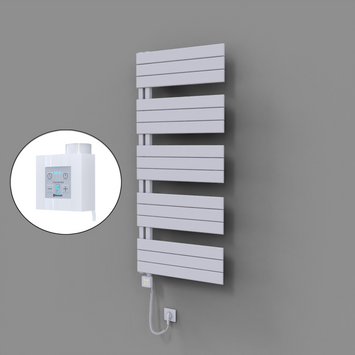 Radiva - Sirius Dekoratif Elektrikli Havlupan 600x1400 Beyaz (KTX4 Termostat) 1000W Spiral Kablolu