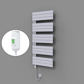 Radiva - Sirius Dekoratif Elektrikli Havlupan 600x1400 Beyaz (On/Off Düğmeli) 900W