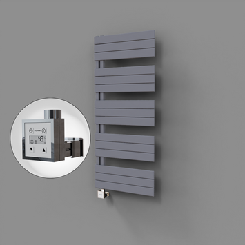 Radiva - Sirius Dekoratif Elektrikli Havlupan 600x1400 Gri (KTX3 Termostat) 1000W