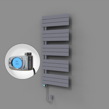 Radiva - Sirius Dekoratif Elektrikli Havlupan 600x1400 Gri (Musa Termostat) 900W