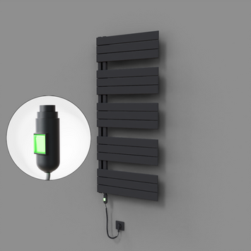 Radiva - Sirius Dekoratif Elektrikli Havlupan 600x1400 Koyu Antrasit (On/Off Düğmeli) 900W