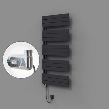 Radiva - Sirius Dekoratif Elektrikli Havlupan 600x1400 Koyu Antrasit (Thesis Termostat) 900W