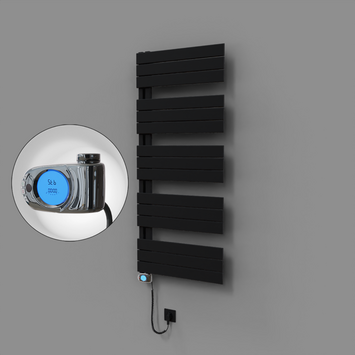 Radiva - Sirius Dekoratif Elektrikli Havlupan 600x1400 Siyah (Musa Termostat) 900W