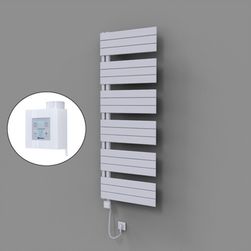 Radiva - Sirius Dekoratif Elektrikli Havlupan 600x1640 Beyaz (KTX4 Termostat) 1000W Spiral Kablolu