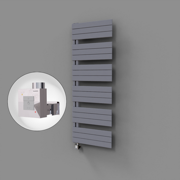 Radiva - Sirius Dekoratif Elektrikli Havlupan 600x1640 Gri (KTX1 Termostat) 1000W
