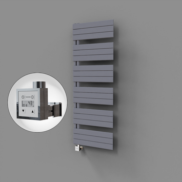 Radiva - Sirius Dekoratif Elektrikli Havlupan 600x1640 Gri (KTX3 Termostat) 1000W