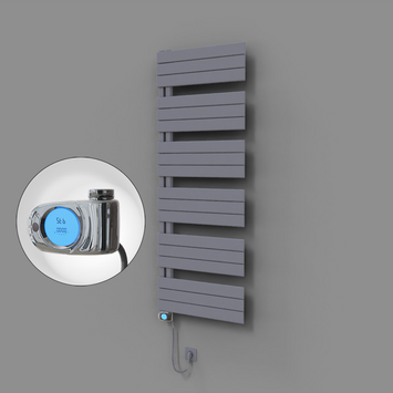 Radiva - Sirius Dekoratif Elektrikli Havlupan 600x1640 Gri (Musa Termostat) 900W