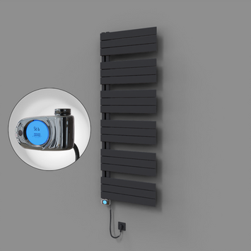 Radiva - Sirius Dekoratif Elektrikli Havlupan 600x1640 Koyu Antrasit (Musa Termostat) 900W