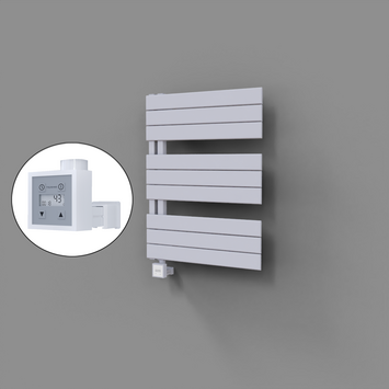 Radiva - Sirius Dekoratif Elektrikli Havlupan 600x800 Beyaz (KTX3 Termostat) 600W